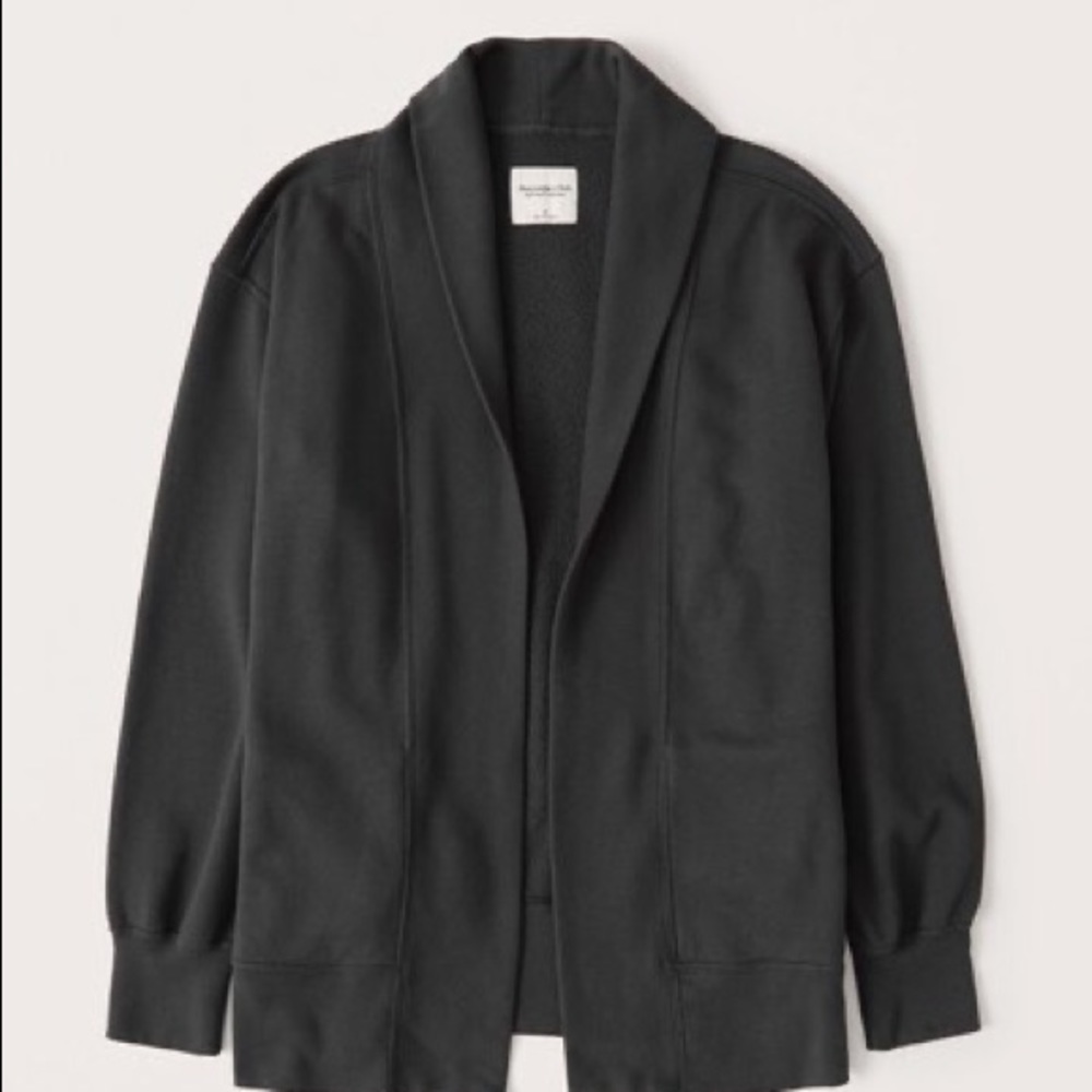 NWT Abercrombie & Fitch Open-Front Cardigan Soft Collection Grey XS New